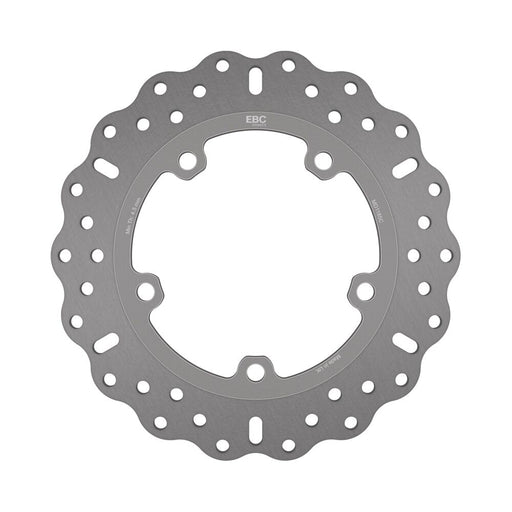 EBC Contour Fixed Brake Rotor for 2014-2020 HONDA Wave® Silver Stainless Steel Solid-Mount Rear One Piece (Fixed) High-Carbon Stainless Steel