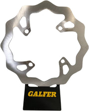 Galfer Brake Rotor for 2019-2020 KAWASAKI Raw Rear Solid-Mount 420 High-Carbon Stainless Steel Each