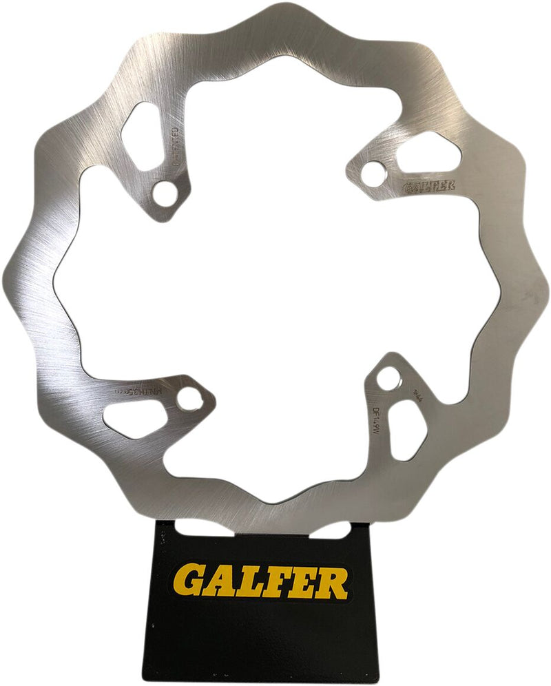 Galfer Brake Rotor for 2019-2020 KAWASAKI Raw Rear Solid-Mount 420 High-Carbon Stainless Steel Each