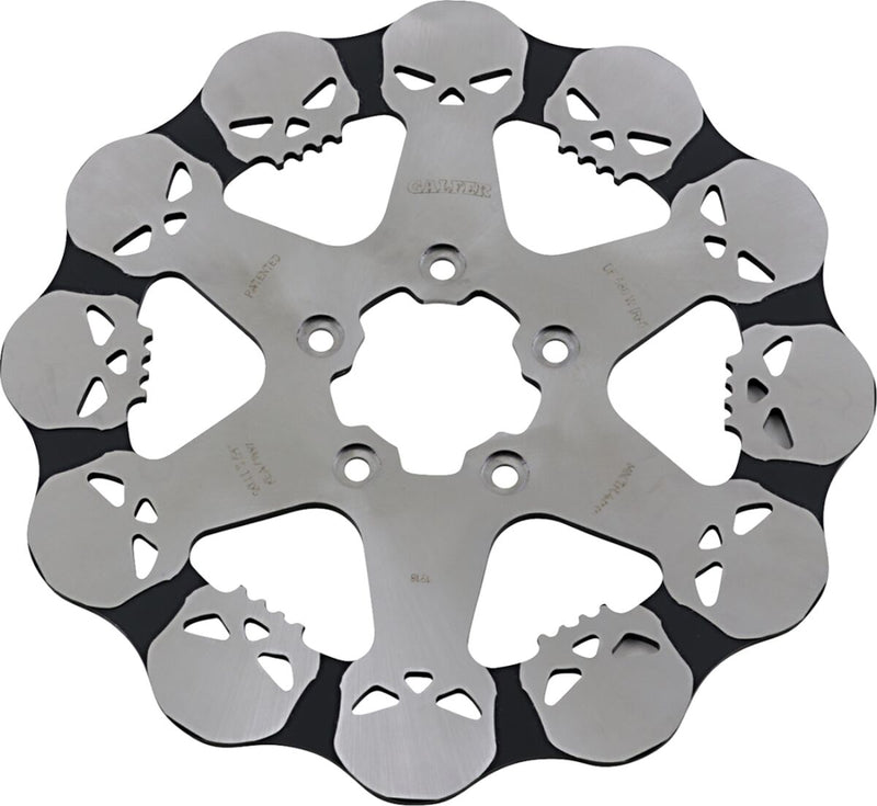 Galfer Skull Brake Rotor for 2012-2016, 2022-2023 Harley-Davidson Front One Piece (Fixed) 420 High-Carbon Stainless Steel
