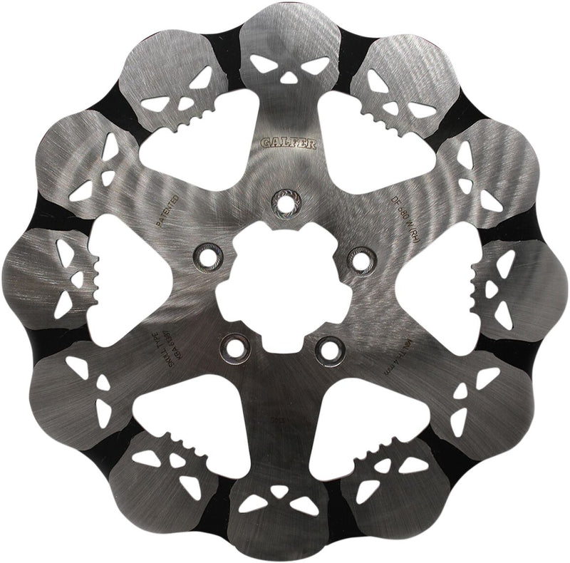 Galfer Skull Brake Rotor for 2012-2016, 2022-2023 Harley-Davidson Front One Piece (Fixed) 420 High-Carbon Stainless Steel Each