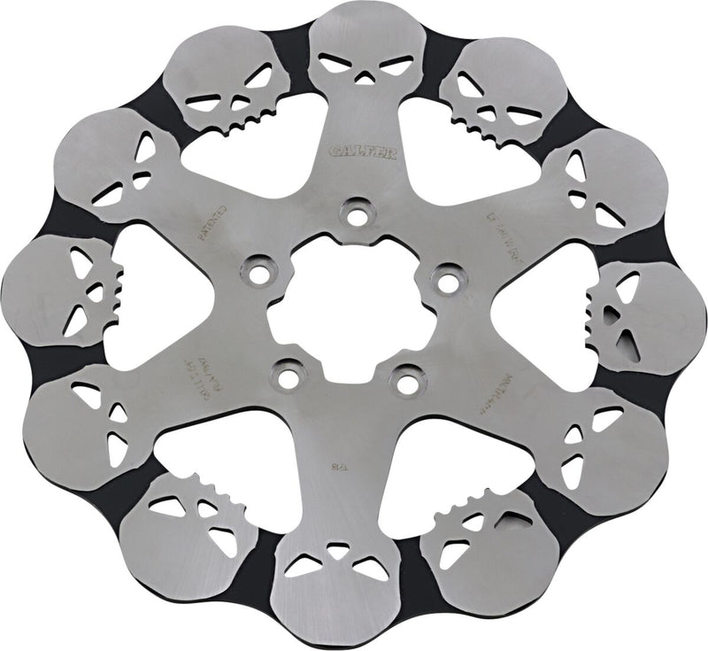 Galfer Skull Brake Rotor for 2012-2016, 2022-2023 Harley-Davidson Front One Piece (Fixed) 420 High-Carbon Stainless Steel Each