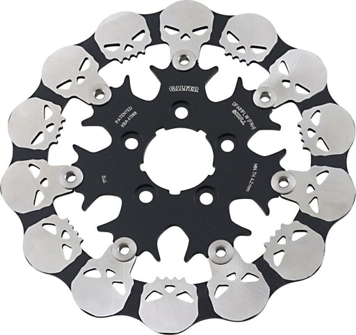 Galfer Skull Brake Rotor for 2000, 2006-2007, 2012-2016, 2018-2020, 2022-2023 Harley-Davidson Rear Two Piece (Floating) 420 High-Carbon Stainless S...