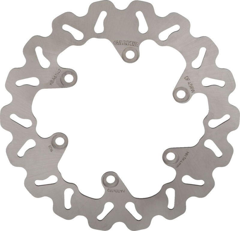 Galfer Brake Rotor Wave® Rear One Piece (Fixed) Stainless Steel