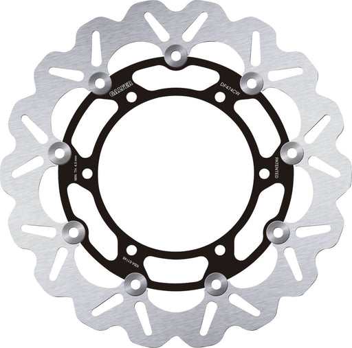 Galfer Brake Rotors for 1995-2021 YAMAHA Black Silver Front Two Piece (Floating) Stainless Steel