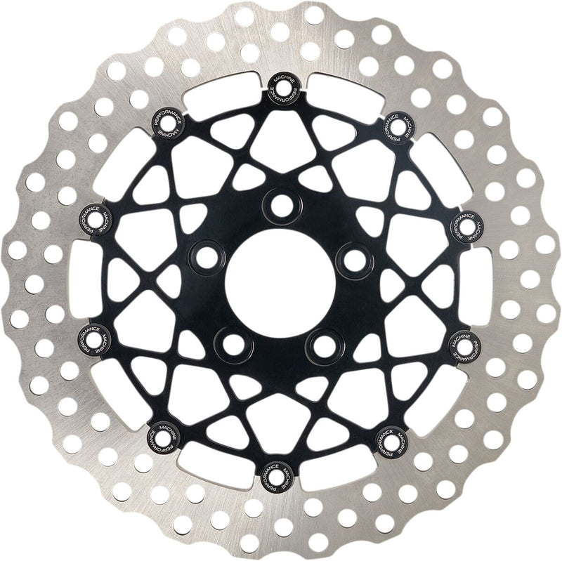 Two-Piece Brake Rotor Dyna,
Softail,
Revolution,
Sportster,
Touring,
Trike