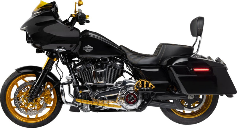 Arlen Ness Gold Anodised 14" Billet Big Brake Full Floating Left Rotor Kit for 2014-2025 Harley-Davidson Touring Motorcycles #300-002