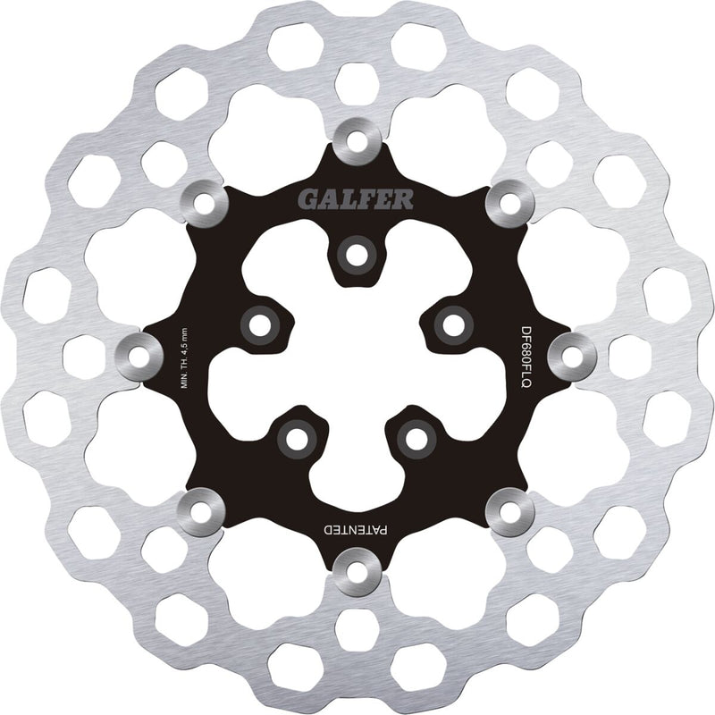 Galfer Cubiq™ Brake Rotor for 1986-2017, 2022 Harley-Davidson Black Chrome Front Full-Floating