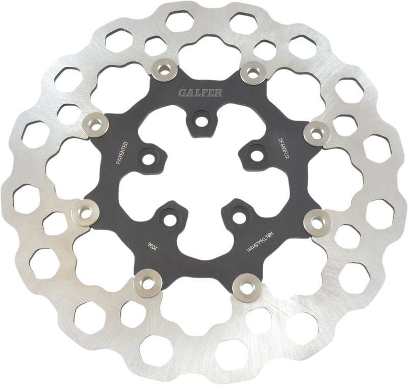 Galfer Cubiq™ Brake Rotor for 1986-2017, 2022 Harley-Davidson Black Chrome Front Full-Floating Each