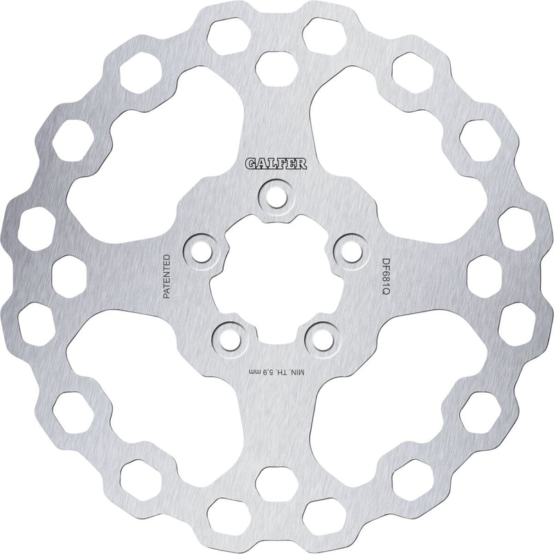 Galfer Cubiq™ Brake Rotor for 1986-2023 Harley-Davidson Chrome Rear Solid-Mount