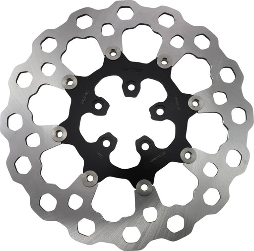 Galfer Oversize Cubiq™ Brake Rotor for 2000-2007 Harley-Davidson Black Chrome Front Full-Floating