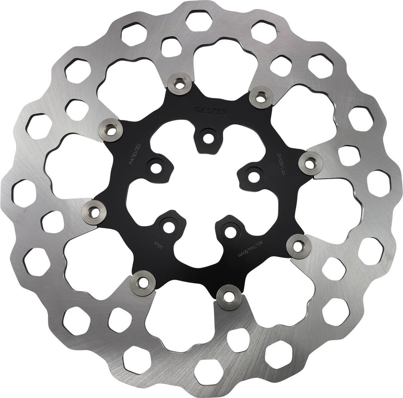 Galfer Oversize Cubiq™ Brake Rotor for 2000-2007 Harley-Davidson Black Chrome Front Full-Floating Each