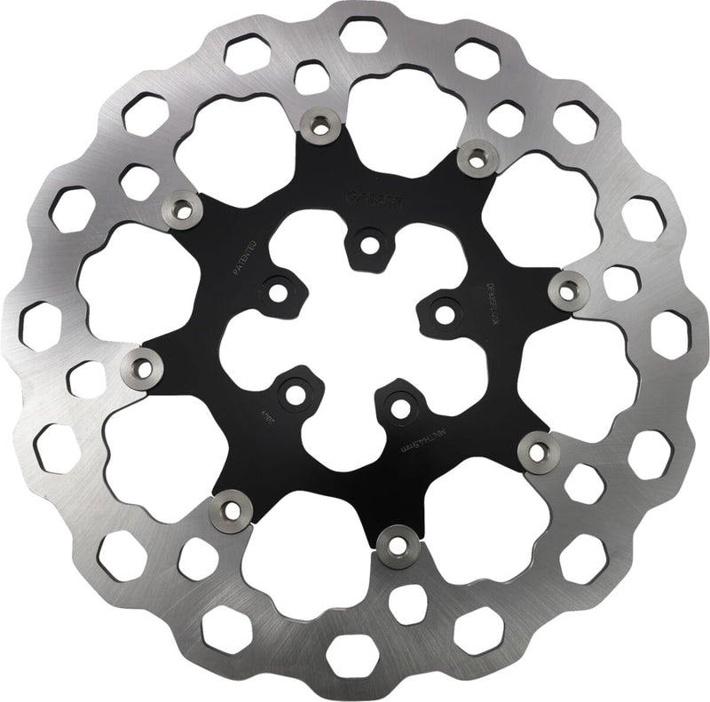 Galfer Oversize Cubiq™ Brake Rotor for 2000-2007, 2018-2019 Harley-Davidson Black Chrome Front Full-Floating