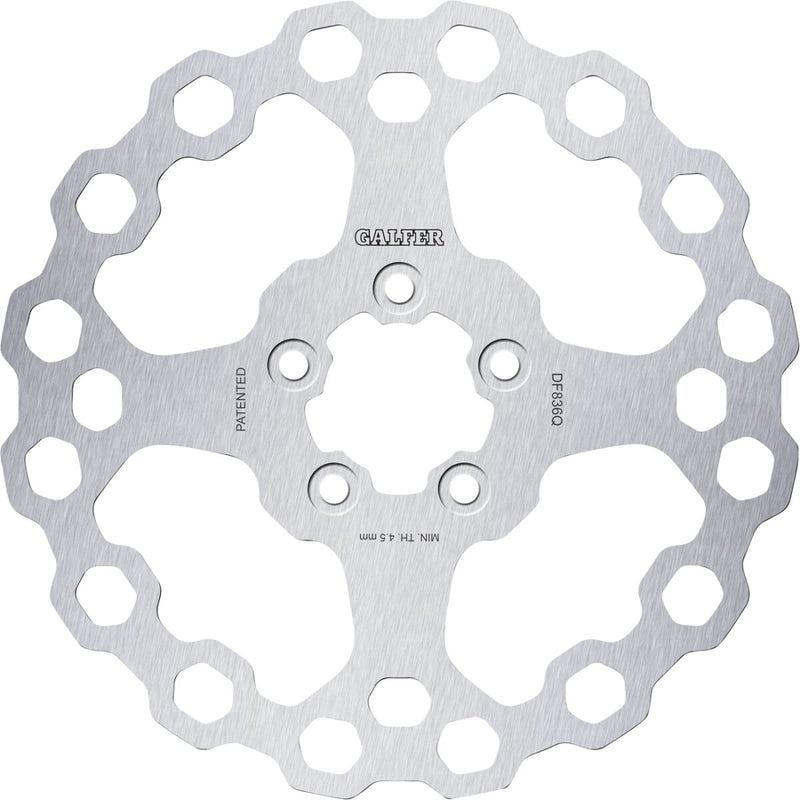 Galfer Cubiq™ Brake Rotor for 2008-2024 Harley-Davidson Chrome Rear Solid-Mount
