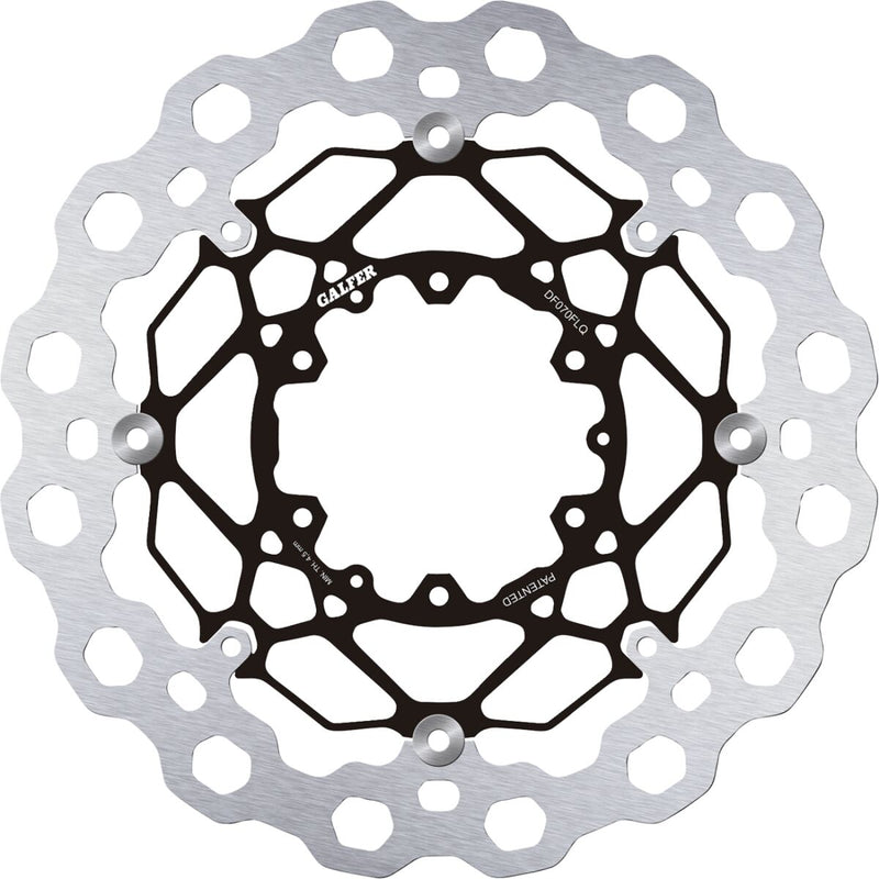 Galfer Cubiq™ Brake Rotor for 2003-2021, 2024-2026 HONDA Black Chrome Front Full-Floating