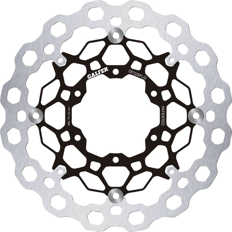 Galfer Cubiq™ Brake Rotor Black Silver Front Full-Floating