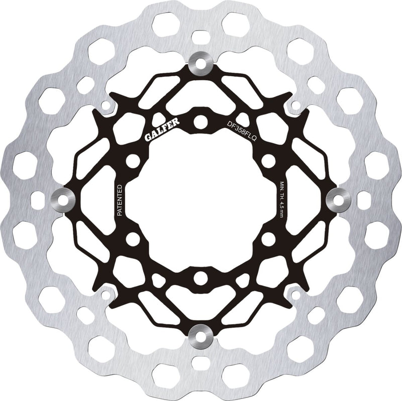 Galfer Cubiq™ Brake Rotor Black Silver Front Full-Floating
