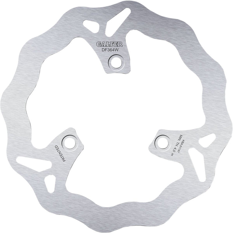 Galfer Wave® Brake Rotor for 2007-2013 SUZUKI Silver Stainless Steel Solid Front One Piece (Fixed)