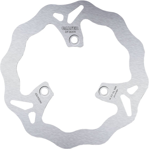 Galfer Wave® Brake Rotor for 2007-2013 SUZUKI Silver Stainless Steel Solid Front One Piece (Fixed)