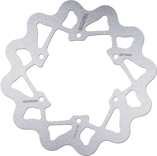 Galfer Wave® Brake Rotor Silver Stainless Steel Solid-Mount Rear One Piece (Fixed)