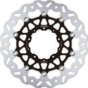 Galfer Brake Rotors for 2018-2026 HONDA Wave® Black Silver Full-Floating Front Two Piece (Floating) Aluminium Stainless Steel