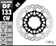Galfer Brake Rotors for 2018-2026 HONDA Wave® Black Silver Full-Floating Front Two Piece (Floating) Aluminium Stainless Steel Each