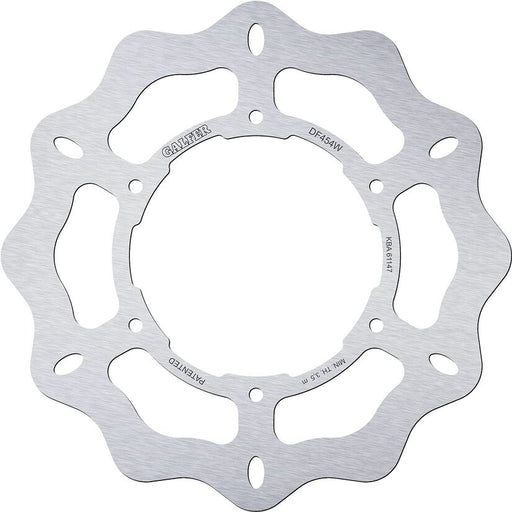 Galfer Wave® Brake Rotor for 1989-1997 YAMAHA XTZ 750 Silver Stainless Steel Solid-Mount Front One Piece (Fixed)