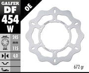 Galfer Wave® Brake Rotor for 1989-1997 YAMAHA XTZ 750 Silver Stainless Steel Solid-Mount Front One Piece (Fixed) Each