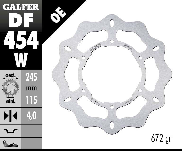 Galfer Wave® Brake Rotor for 1989-1997 YAMAHA XTZ 750 Silver Stainless Steel Solid-Mount Front One Piece (Fixed) Each