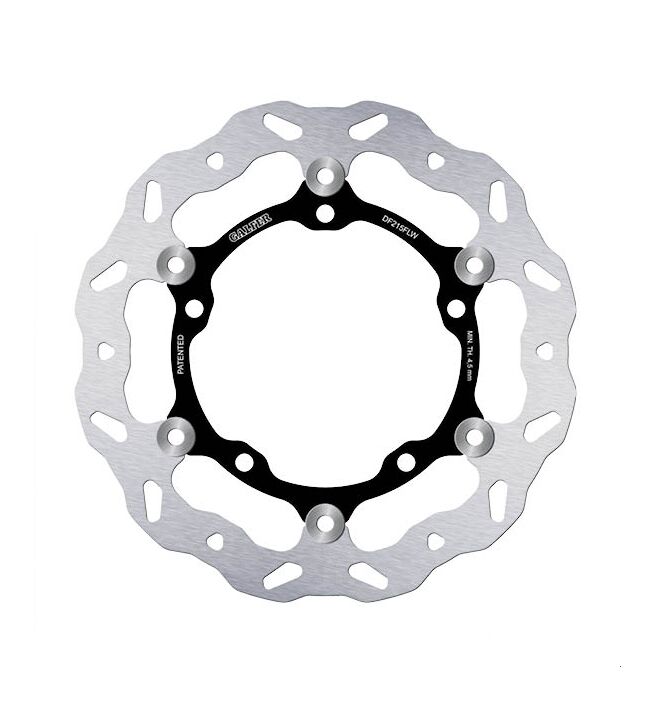 Galfer Brake Rotor for 2017-2026 KAWASAKI Wave® Black Silver Full-Floating Front Two Piece (Floating) Stainless Steel