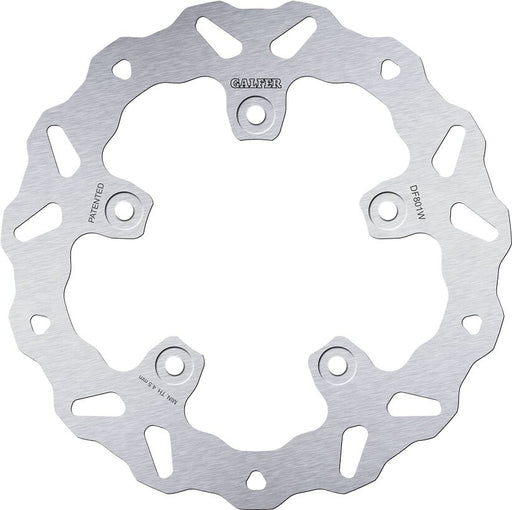 Galfer Wave® Brake Rotor Silver Stainless Steel Solid-Mount Rear One Piece (Fixed)