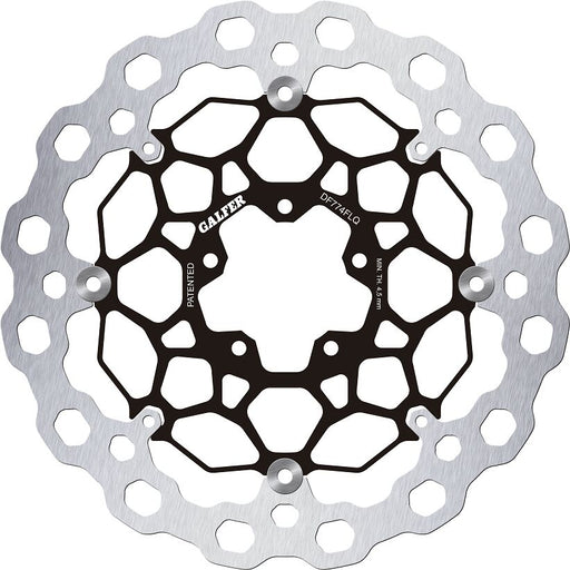 Galfer Brake Rotor Floating Cubiq for 2007-2026 DUCATI Black Silver Full-Floating Front Two Piece (Floating) Aluminium Stainless Steel