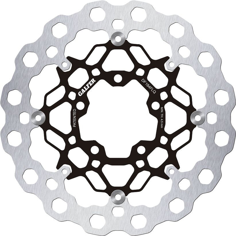 Galfer Brake Rotor Floating Cubiq for 2004-2026 KAWASAKI Black Silver Full-Floating Front Two Piece (Floating) Aluminium Stainless Steel