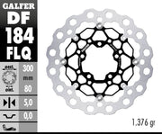 Galfer Brake Rotor Floating Cubiq for 2004-2026 KAWASAKI Black Silver Full-Floating Front Two Piece (Floating) Aluminium Stainless Steel Each