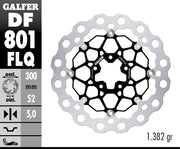 Galfer Brake Rotor Floating Cubiq Black Silver Full-Floating Front Two Piece (Floating) Aluminium Stainless Steel Each