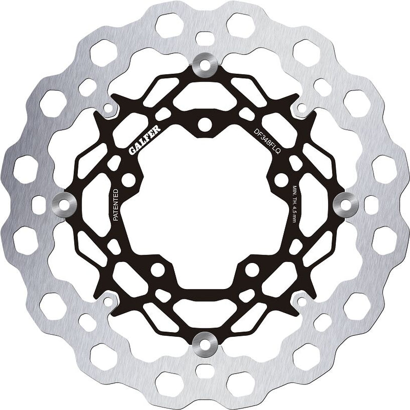 Galfer Brake Rotor Floating Cubiq for 2005-2025 SUZUKI Black Silver Full-Floating Front Two Piece (Floating) Aluminium Stainless Steel