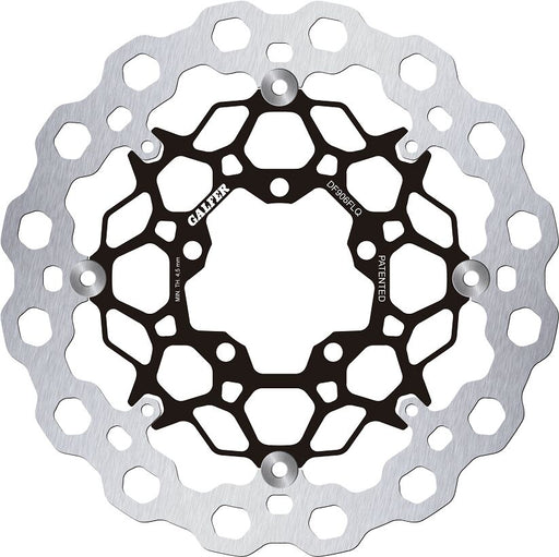 Galfer Brake Rotor Floating Cubiq for 2012-2024 TRIUMPH Black Silver Full-Floating Front Two Piece (Floating) Aluminium Stainless Steel
