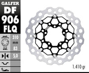 Galfer Brake Rotor Floating Cubiq for 2012-2024 TRIUMPH Black Silver Full-Floating Front Two Piece (Floating) Aluminium Stainless Steel Each
