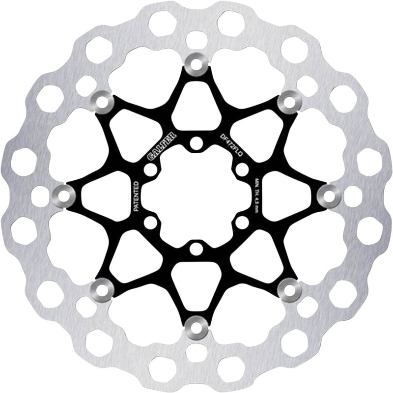 Galfer Brake Rotor Floating Cubiq Silver Stainless Steel Solid-Mount Front One Piece (Fixed)