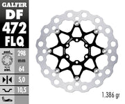 Galfer Brake Rotor Floating Cubiq Silver Stainless Steel Solid-Mount Front One Piece (Fixed) Each