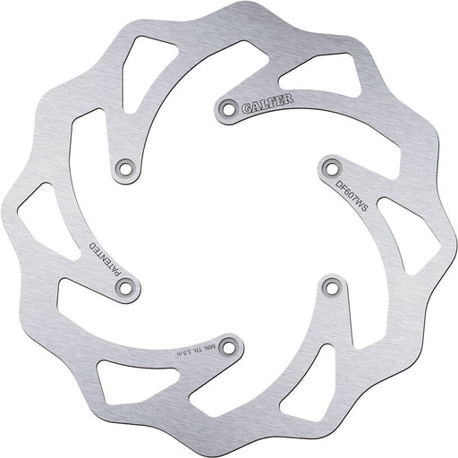 Galfer Wave® Brake Rotor Silver Stainless Steel Solid-Mount Rear One Piece (Fixed)