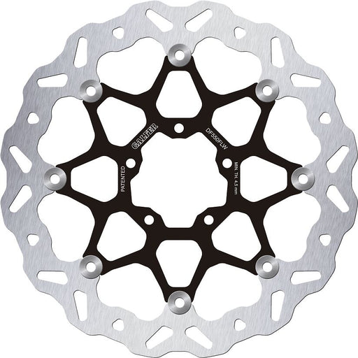 Galfer Wave® Brake Rotor for 2019-2026 ROYAL ENFIELD Black Silver Full-Floating Front Two Piece (Floating) Stainless Steel