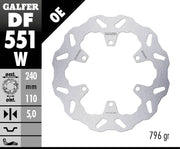 Galfer BRAKE ROTOR FIXED WAVE for 2019-2026 ROYAL ENFIELD Wave® Silver Solid-Mount Rear One Piece (Fixed) Stainless Steel Each