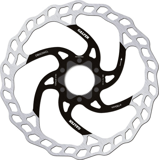 Galfer Fixed Disc Wave® Center-Lock Brake Rotor Black Silver Stainless Steel