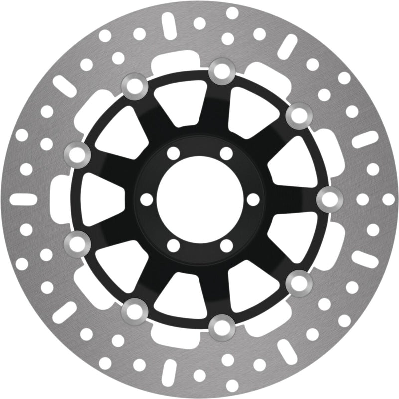 EBC X-Series Brake Rotor Black Silver Full-Floating Rear Two Piece (Floating) Stainless Steel