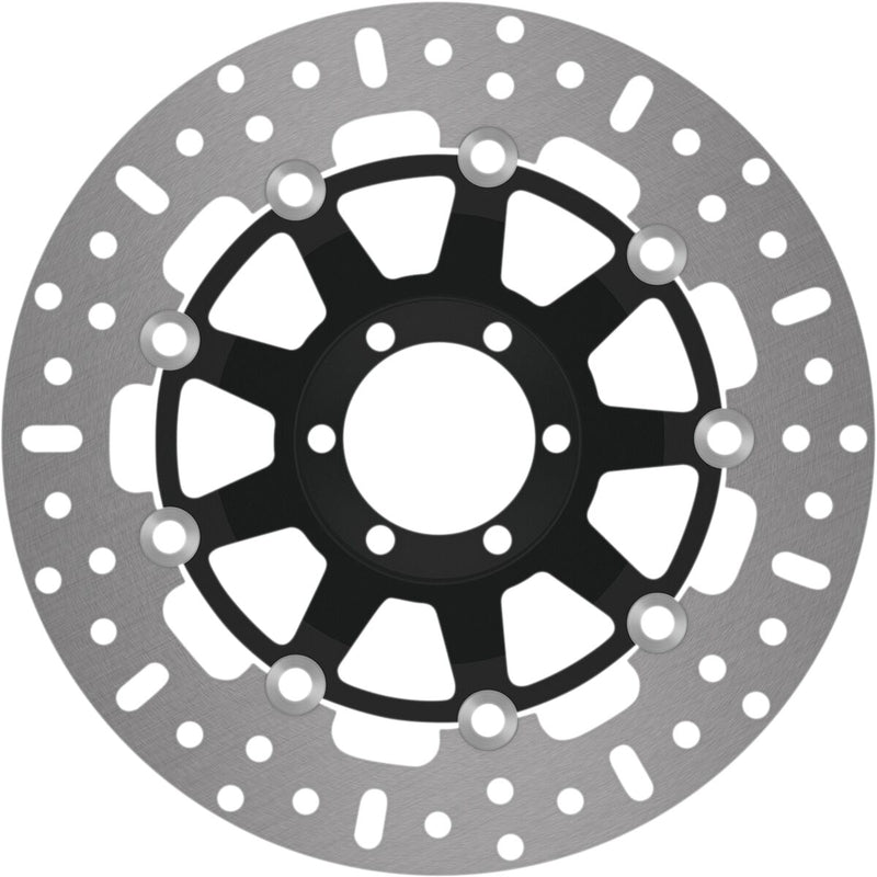 EBC X-Series Brake Rotor Round Black Silver Full-Floating Front Two Piece (Floating) Stainless Steel