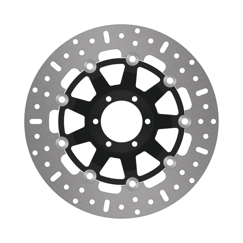 EBC X-Series Brake Rotor Round Black Silver Full-Floating Front Two Piece (Floating) Stainless Steel Each