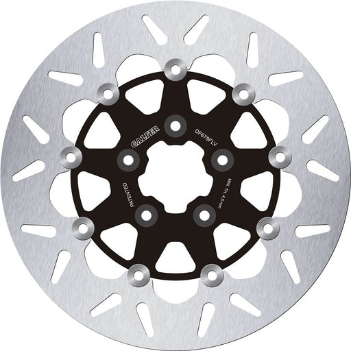 Galfer Brake Rotor Floating Round for 1986-1989, 1994-1999 Harley-Davidson Black Silver Full-Floating Front Two Piece (Floating) Aluminium Alloy St...