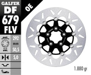 Galfer Brake Rotor Floating Round for 1986-1989, 1994-1999 Harley-Davidson Black Silver Full-Floating Front Two Piece (Floating) Aluminium Alloy St...