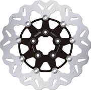 Galfer Brake Rotor for 1984-1999 Harley-Davidson Wave® Black Silver Full-Floating Front Two Piece (Floating) Aluminium Alloy Stainless Steel